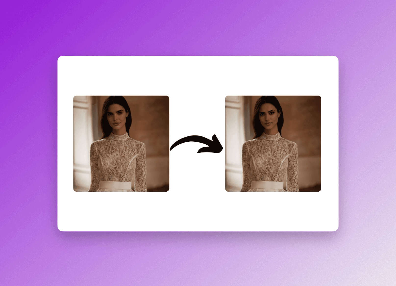 Make confident wedding dress choices with AI face swapping